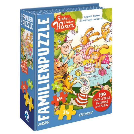Oetinger Sieben kleine Hasen - Unser Familien Puzzle