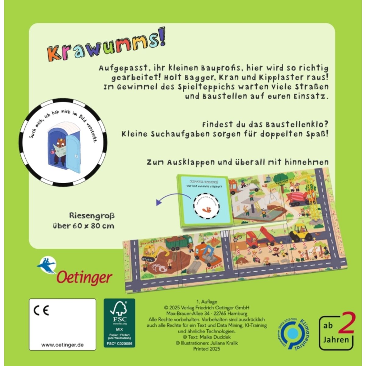 Oetinger Spielteppich-Buch - Baustelle