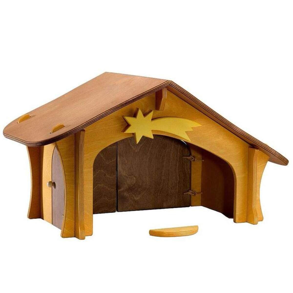 Ostheimer Krippenstall mit Stern + Vogelbrett