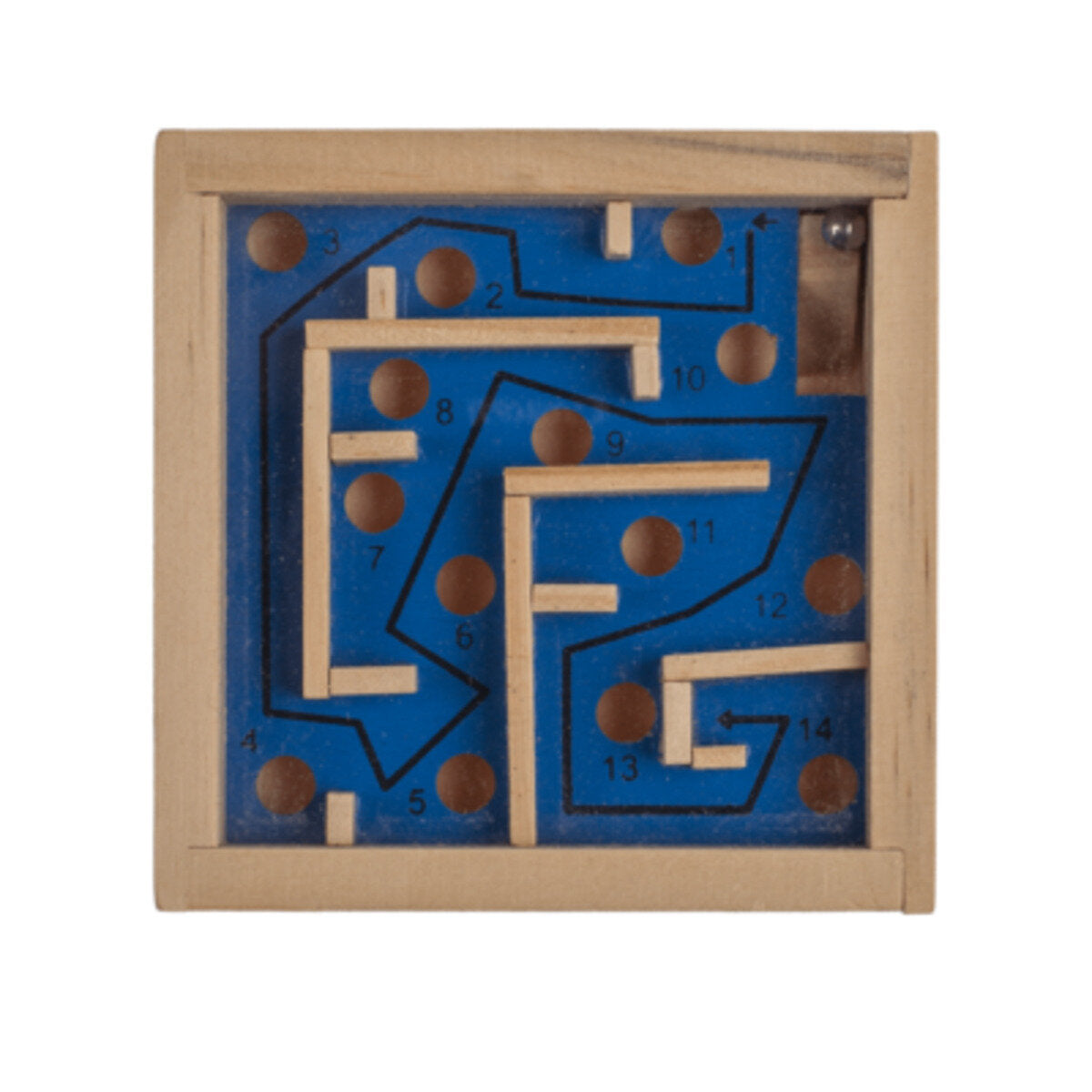 Out of the Blue Holz-Geschicklichkeitsspiel, Labyrinth, 1 Stück, 6-fach sortiert