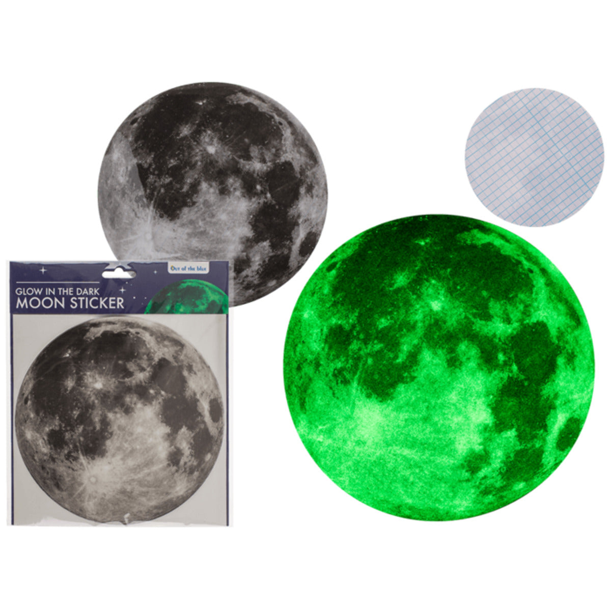 Out of the Blue Leuchtender Mond-Sticker, Glow in the Dark