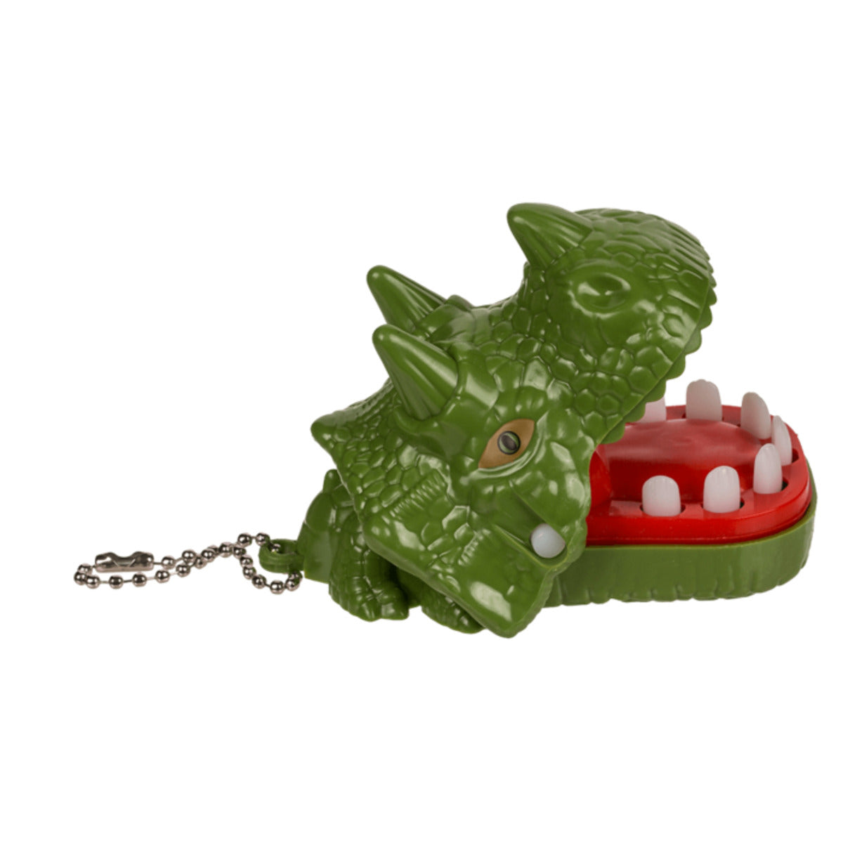 Out of the Blue Metall-Schlüsselanhänger Beißender Dinosaurie, 1 Stück, 2-fach sortiert