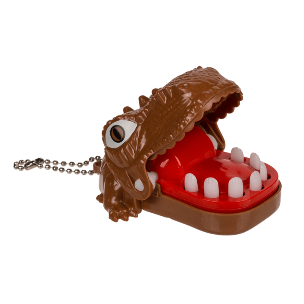 Out of the Blue Metall-Schlüsselanhänger Beißender Dinosaurie, 1 Stück, 2-fach sortiert