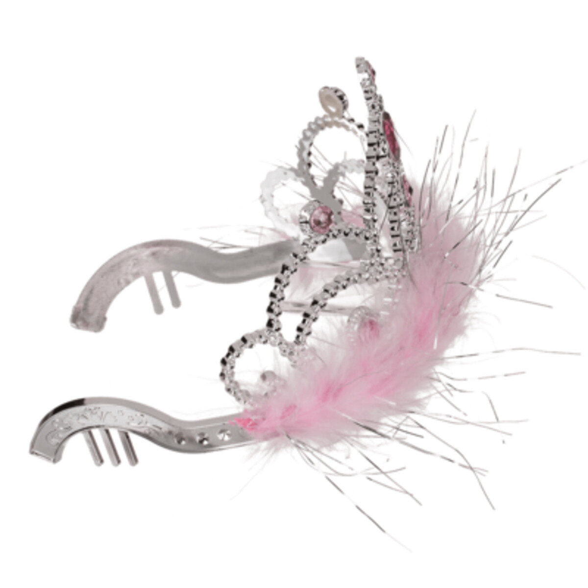 Out of the Blue Party-Krone mit rosa Dekosteinen & Plüsch