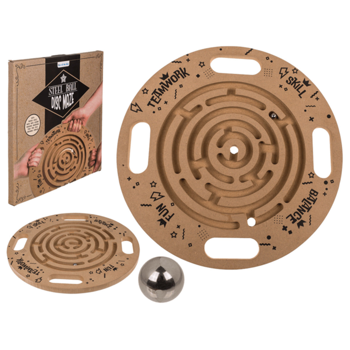 Out of the Blue Stahlkugel-Scheibenlabyrinth, 34 cm