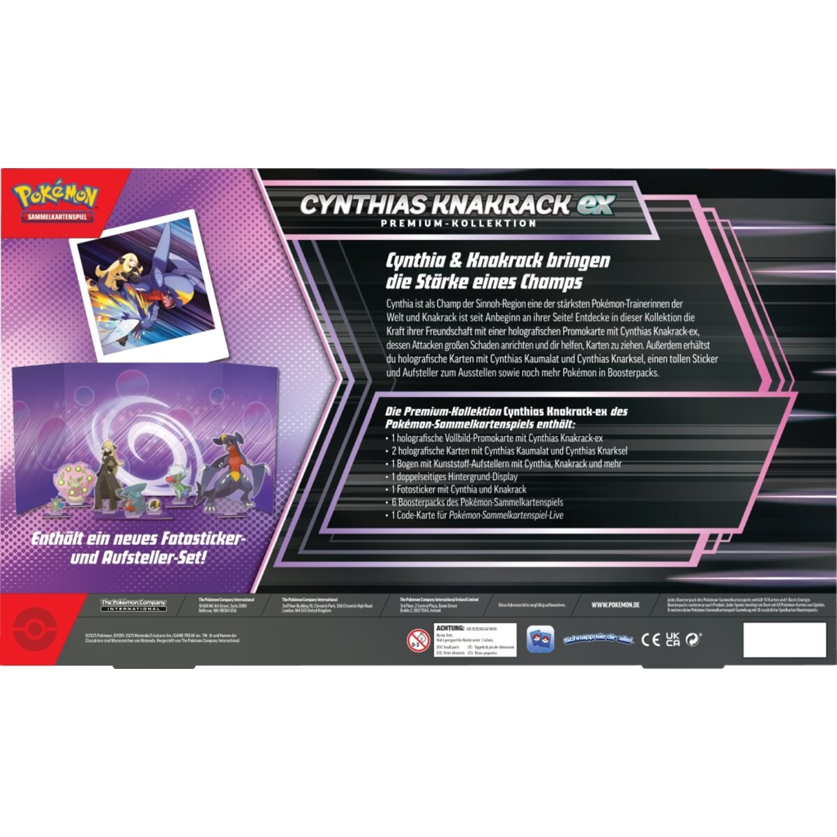 Pokemon Premium-Kollektion Cynthias Knakrack-ex