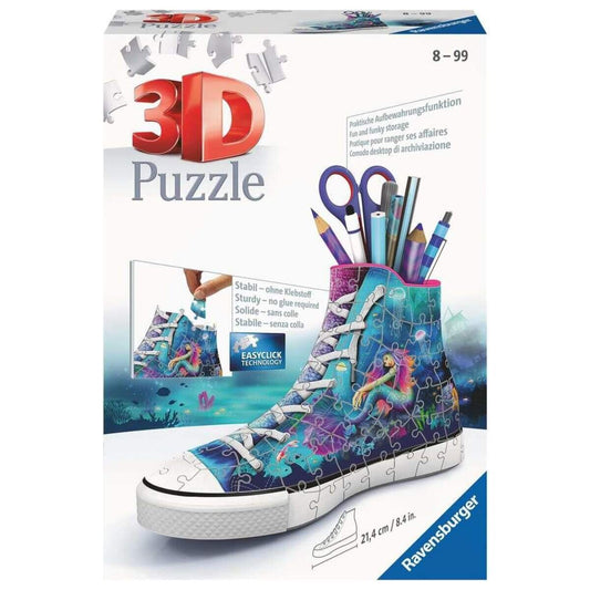 Ravensburger 3D Puzzle - Sneaker Bezaubernde Meerjungfrauen, 108 Teile