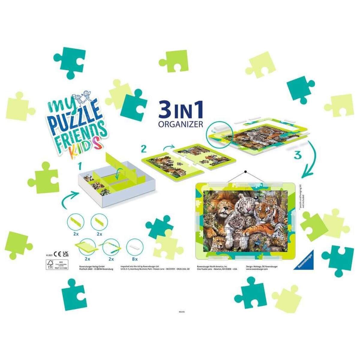 Ravensburger 3in1 Organizer 13265 - Kinderpuzzle Organizer Grün