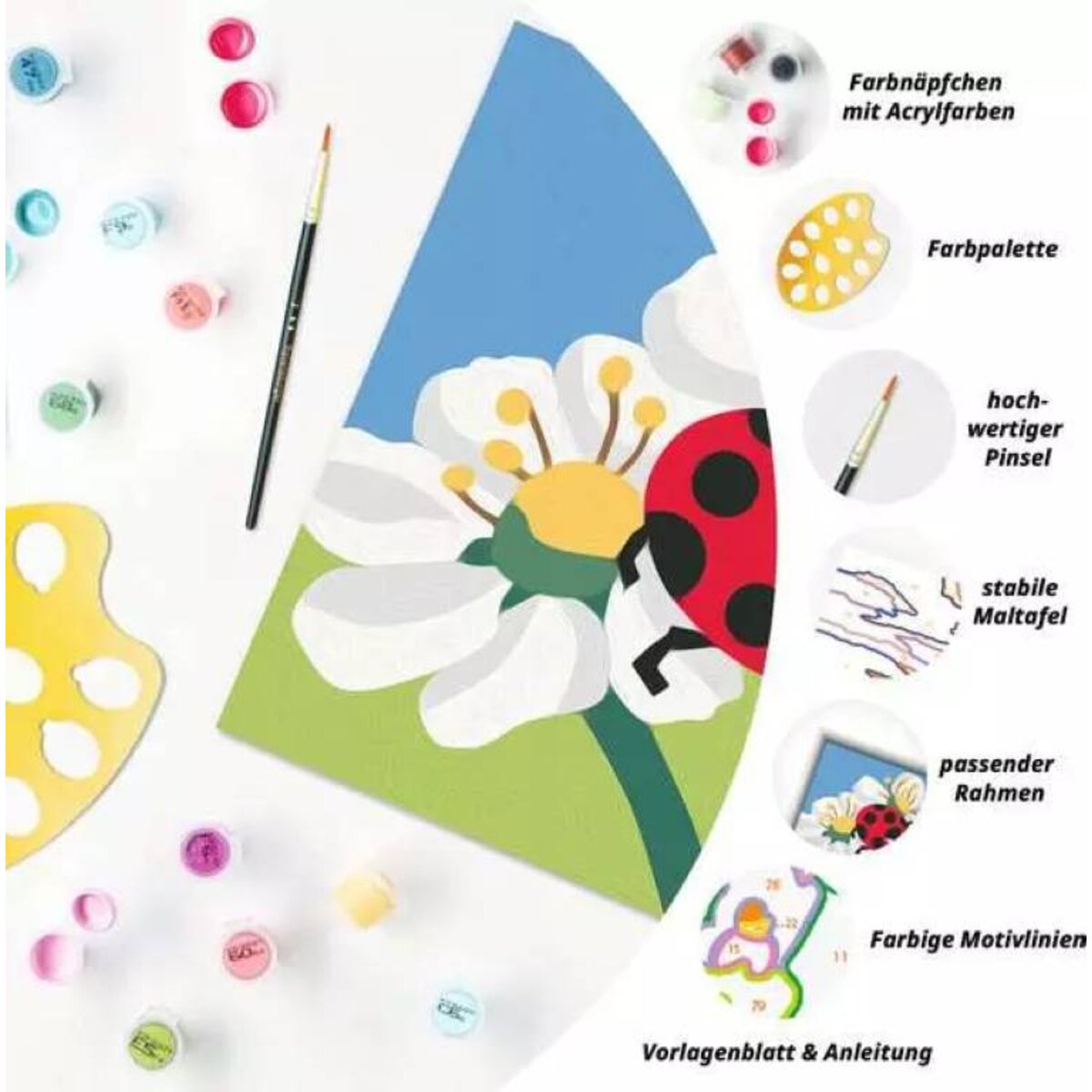 Ravensburger CreArt Malen nach Zahlen Marienkäfer