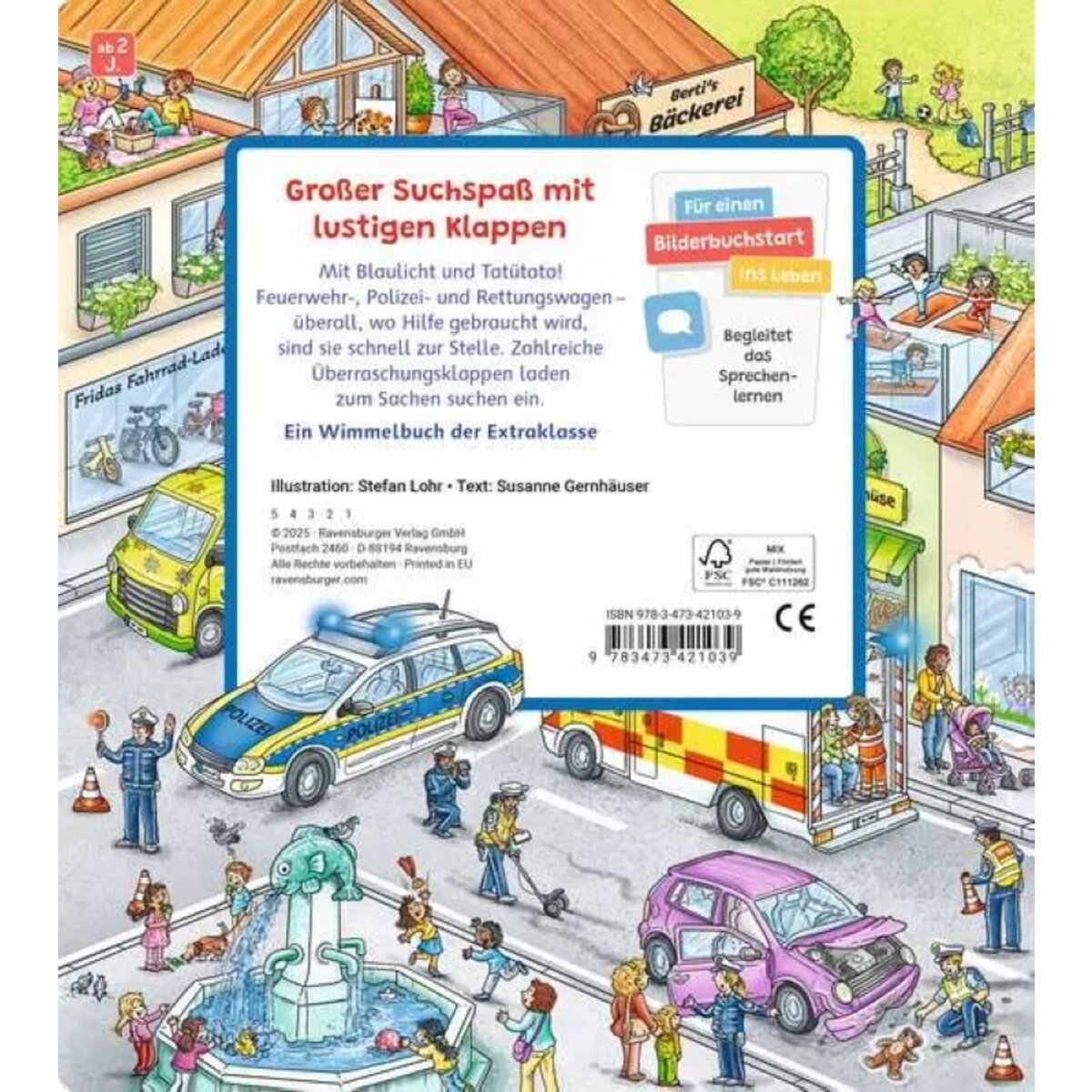 Ravensburger Kinderbuch Mein Sachen suchen Wimmelbuch Fahrzeuge im Einsatz