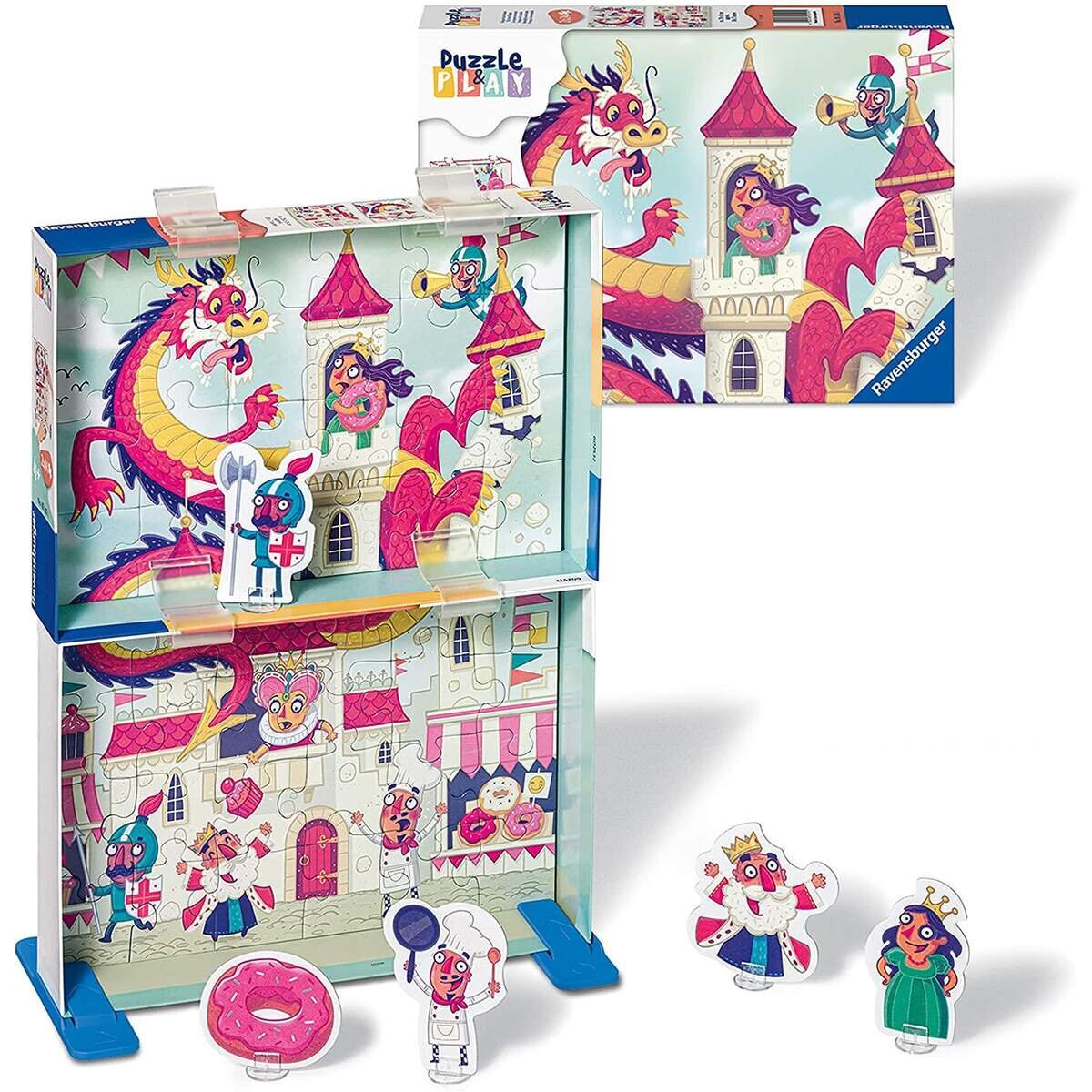 Ravensburger Kinderpuzzle Puzzle&Play Ritterburg 1, 2x24 Teile