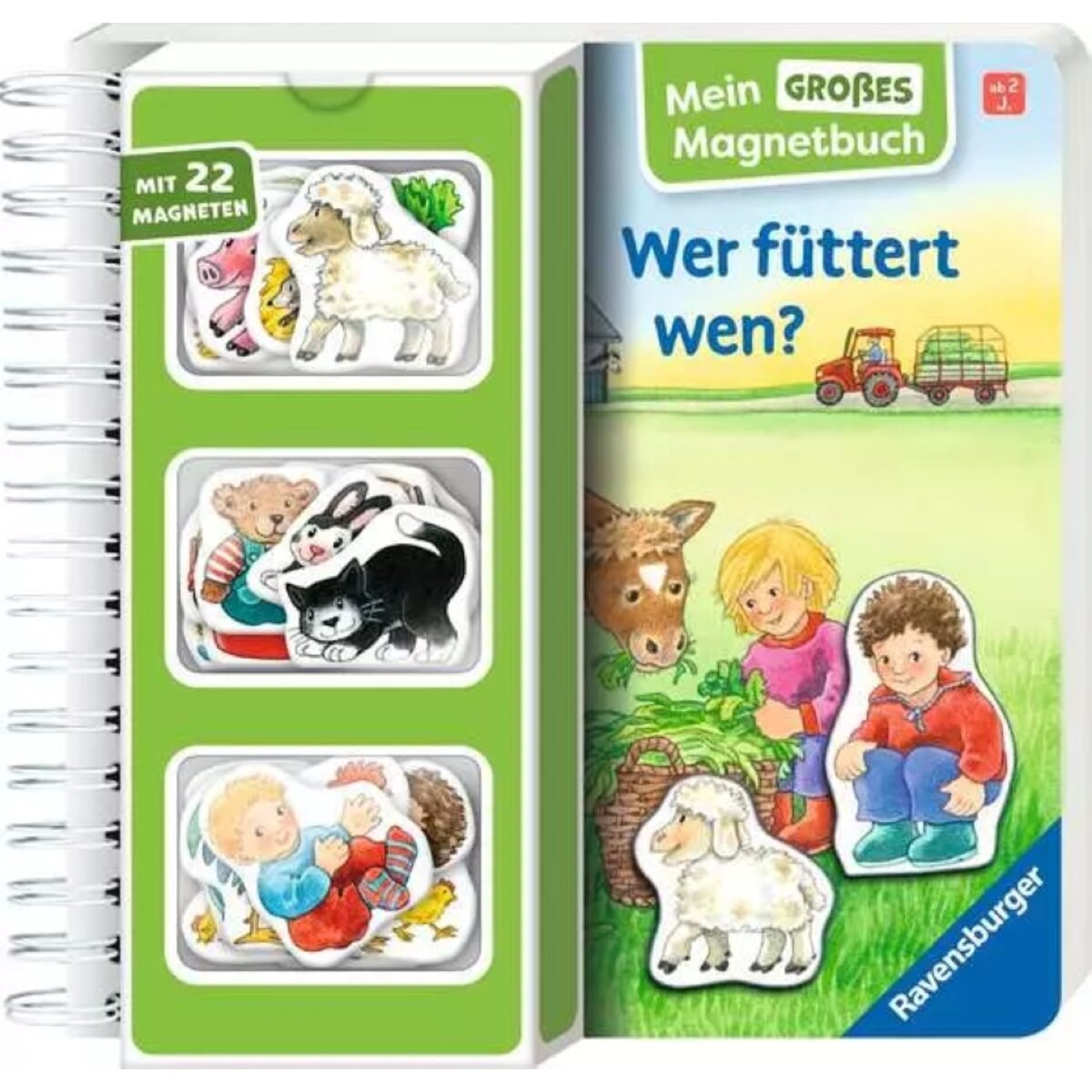 Ravensburger Kinderbuch Mein großes Magnetbuch Wer füttert wen?