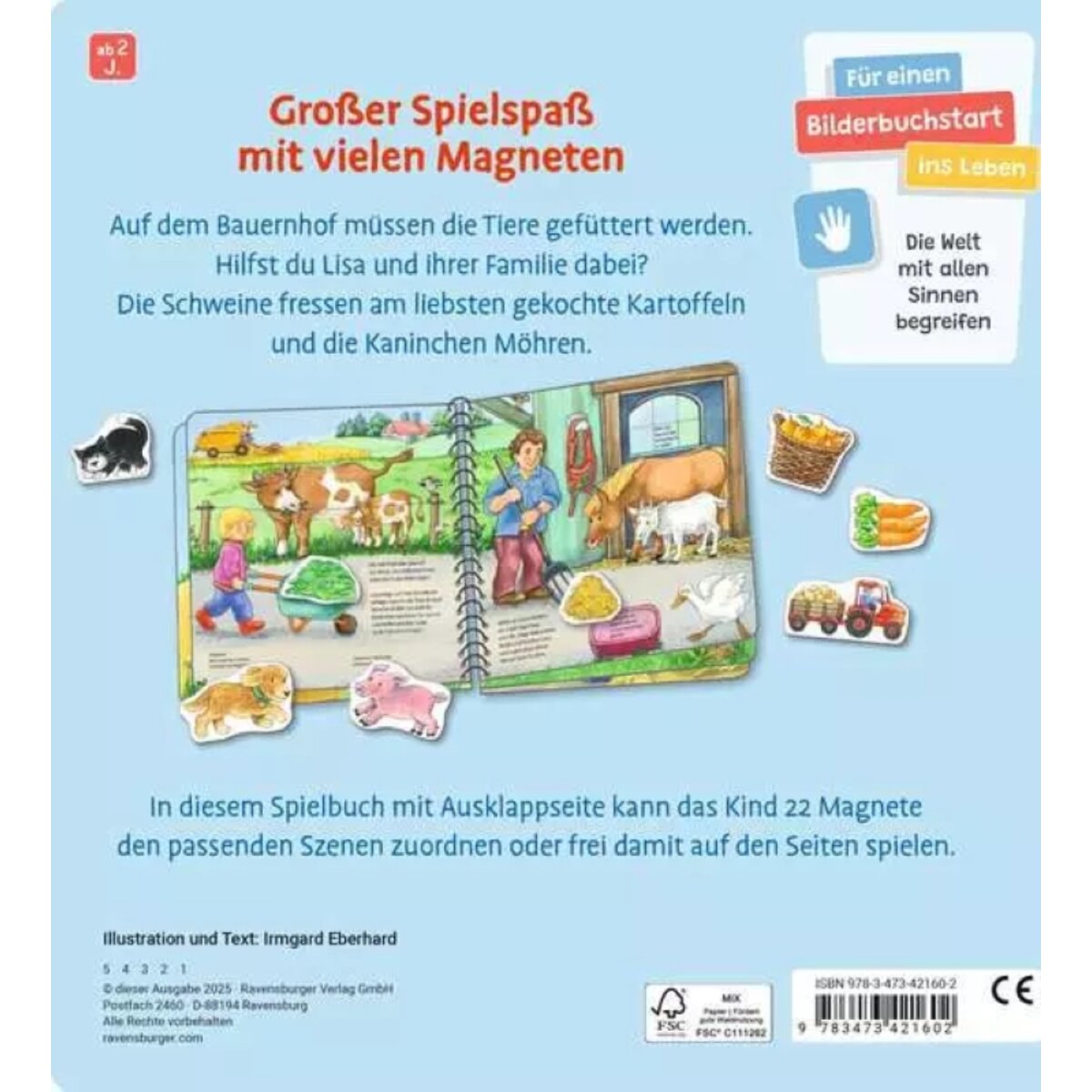 Ravensburger Kinderbuch Mein großes Magnetbuch Wer füttert wen?
