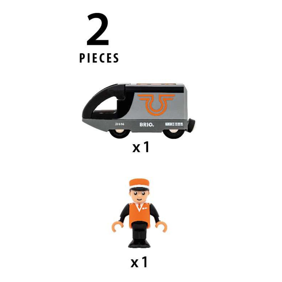 BRIO Orange-schwarzer Reisezug