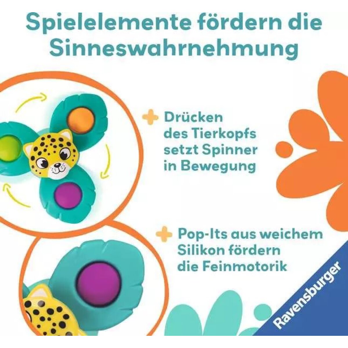 Ravensburger play+ Pop-it Spinner: Leopard