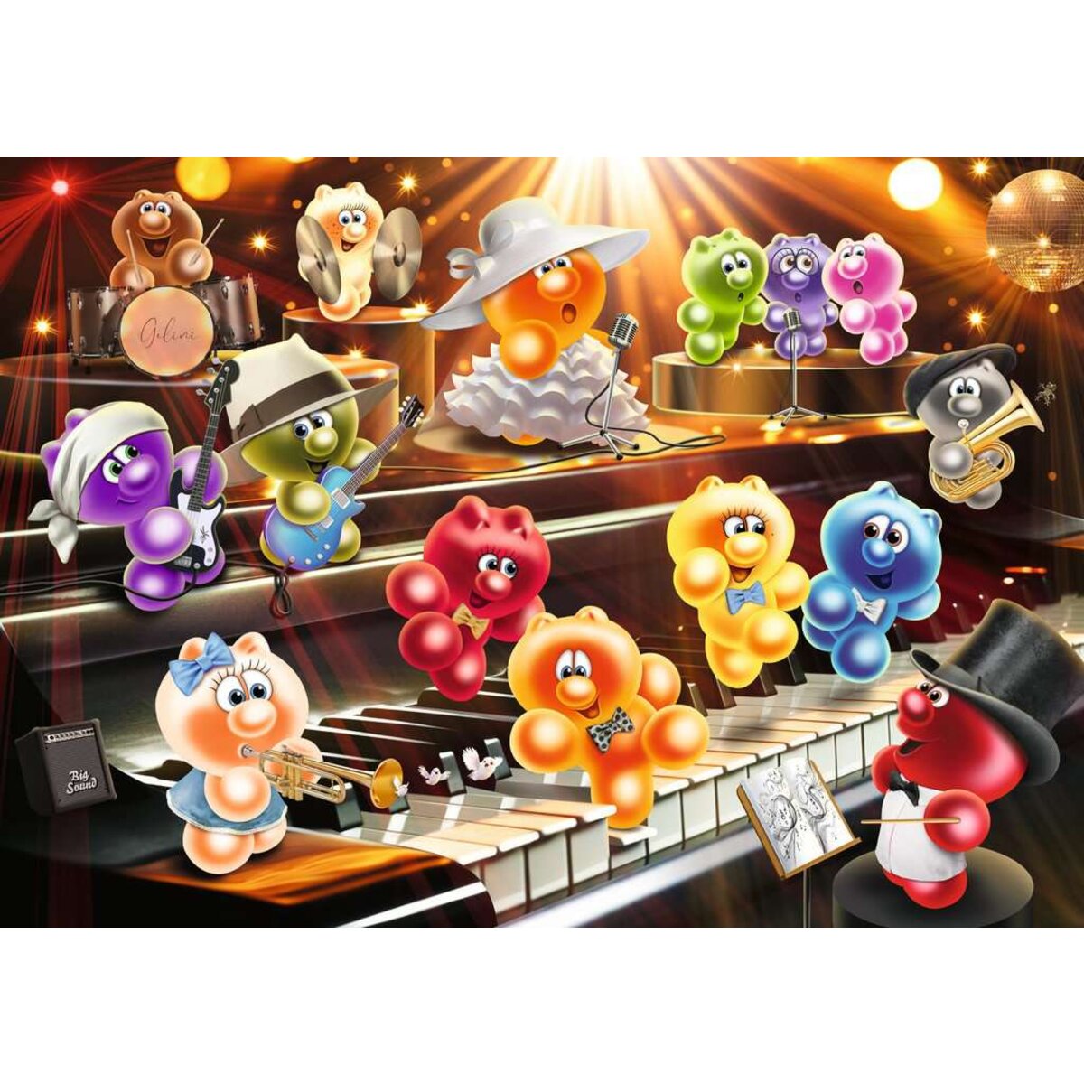 Ravensburger Puzzle - Gelini machen Musik, 1000 Teile