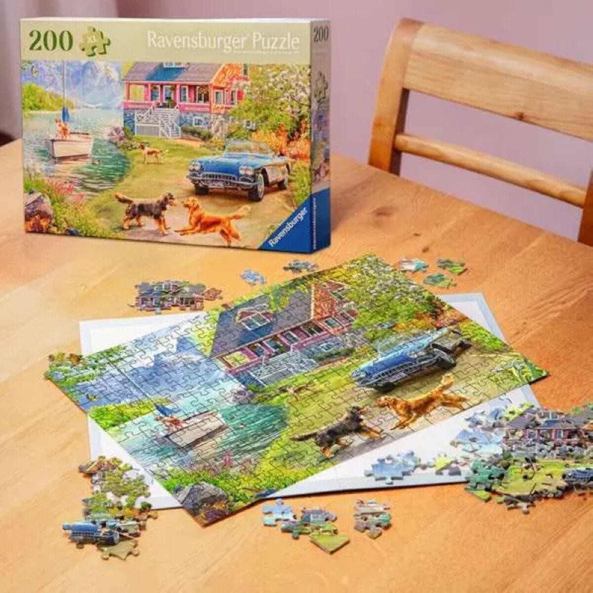 Ravensburger Puzzle 200 Teile Sommerhaus am See 42 x 29 cm