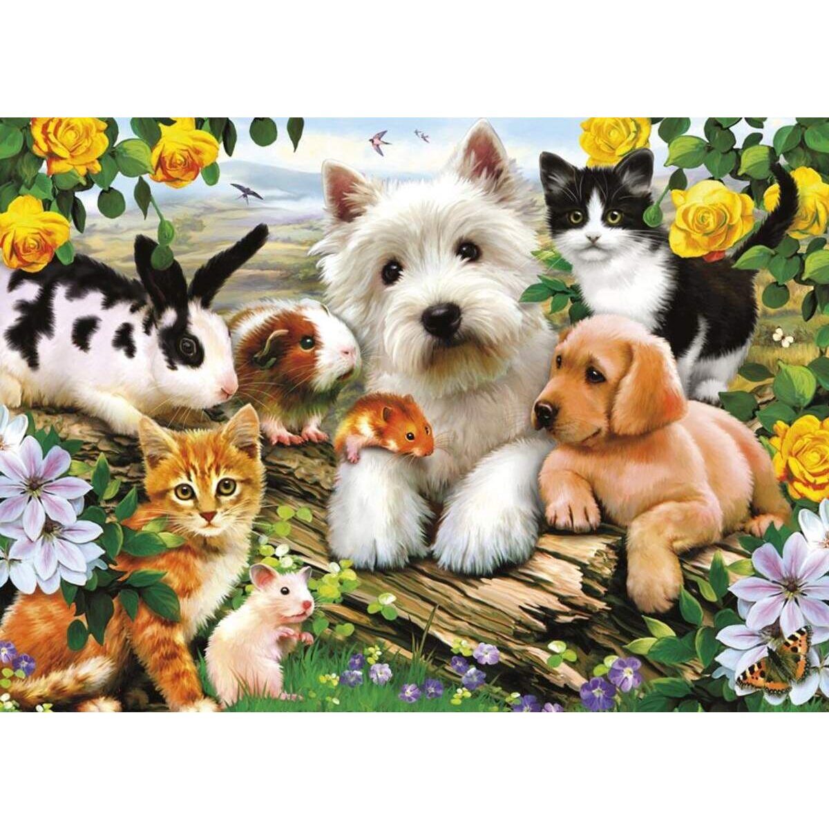 Ravensburger Puzzle Fröhliche Tierfreundschaft, 300 Teile