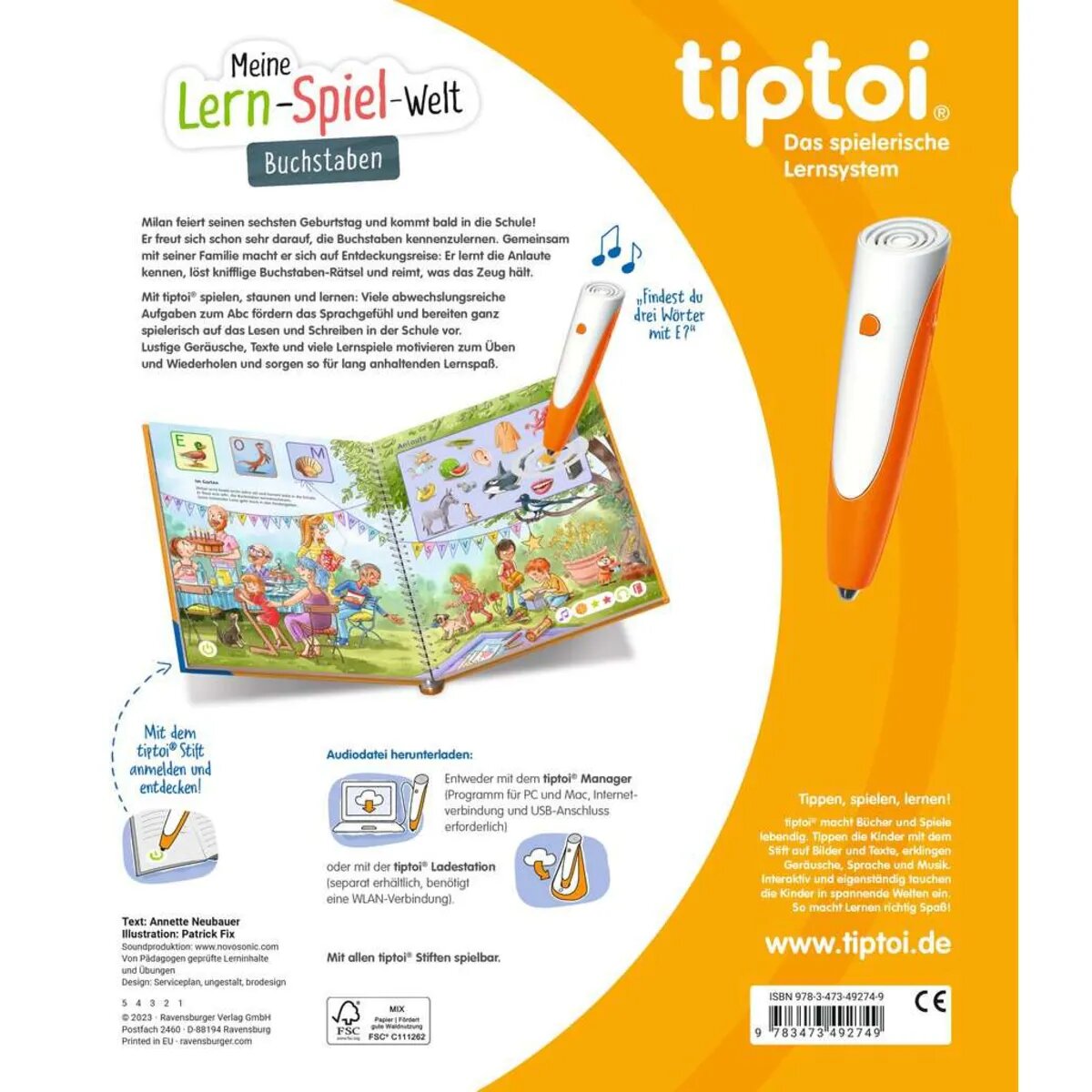 Ravensburger tiptoi® Meine Lern-Spiel-Welt: Buchstaben