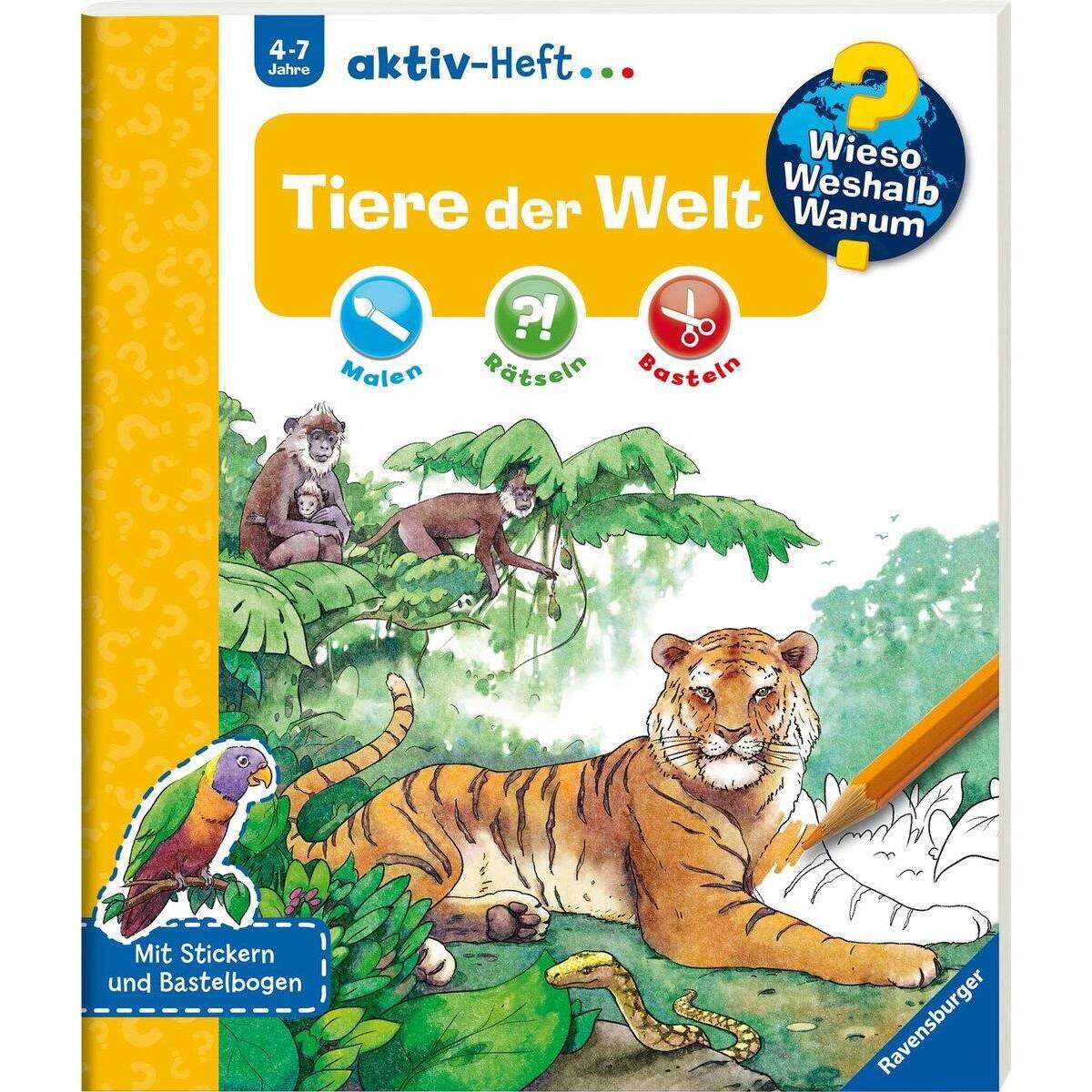 Ravensburger Wieso? Weshalb? Warum? aktiv-Heft - Tiere der Welt