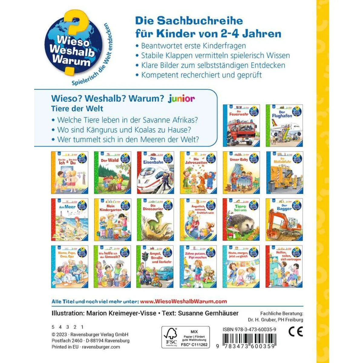 Ravensburger Wieso? Weshalb? Warum? junior, Band 73: Tiere der Welt