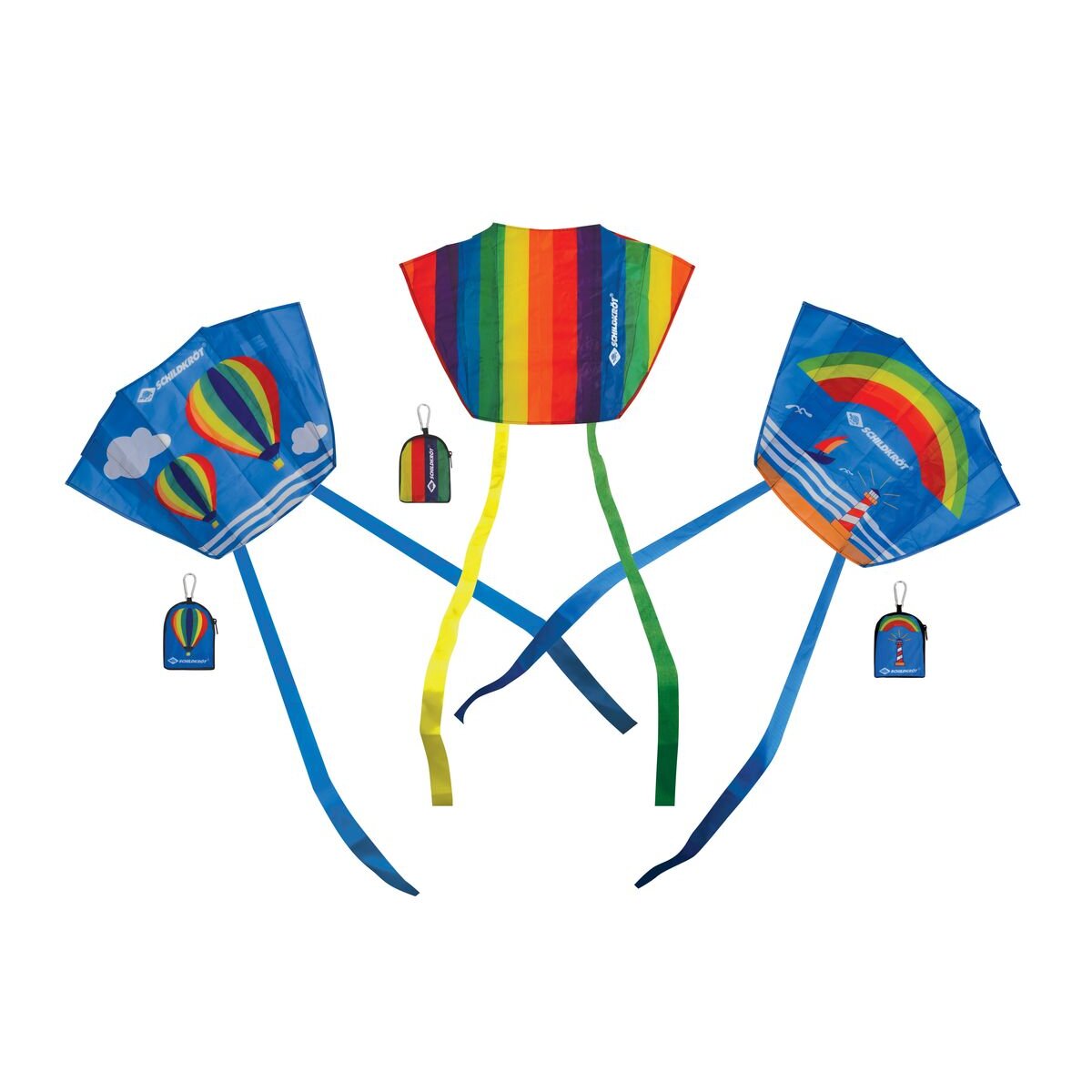 Schildkröt Flugdrachen Pocket Kite L, 1 Stück, 3-fach sortiert