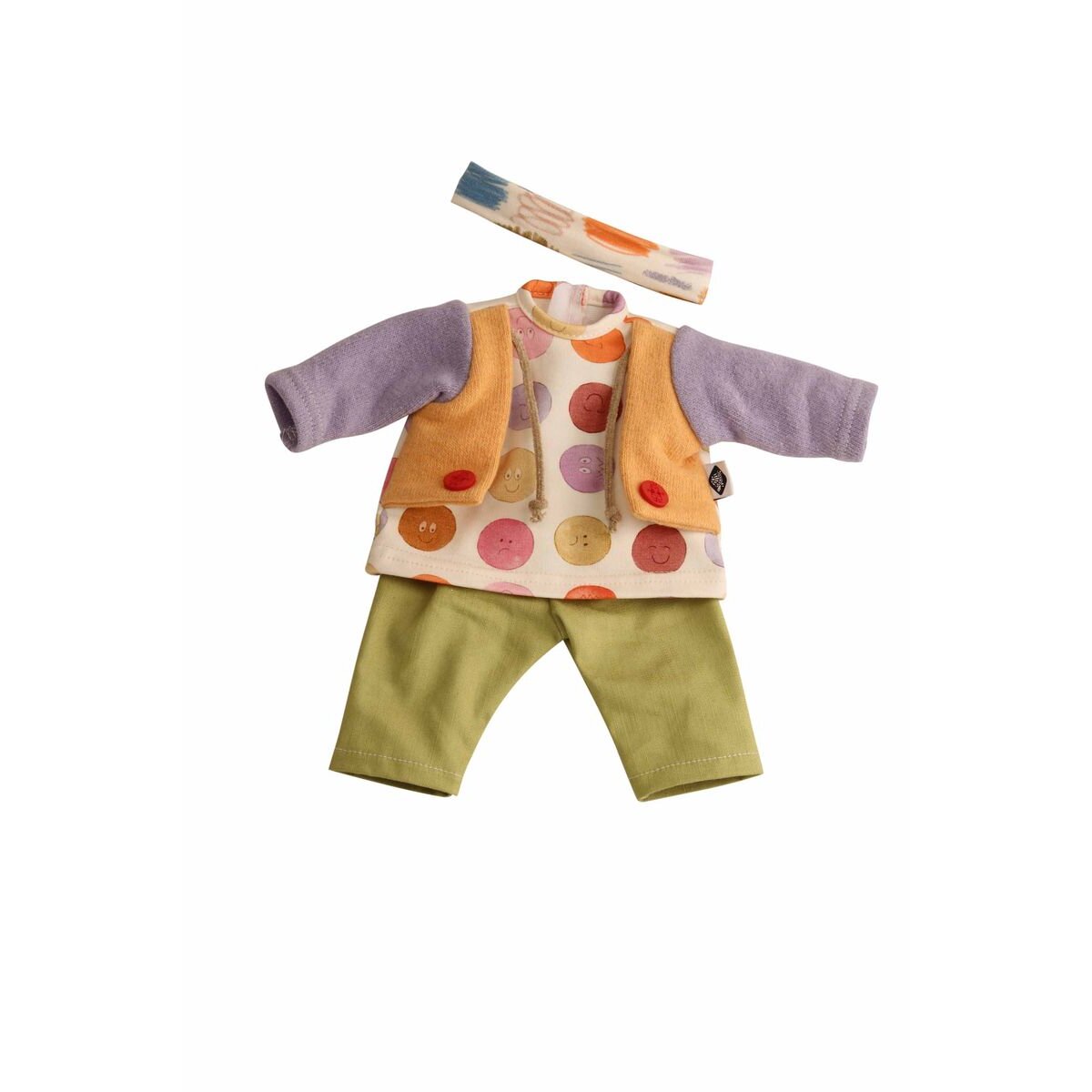 Schildkröt Kleidung zu Puppe Schlummerle 32 cm, Smiley-Kleidung