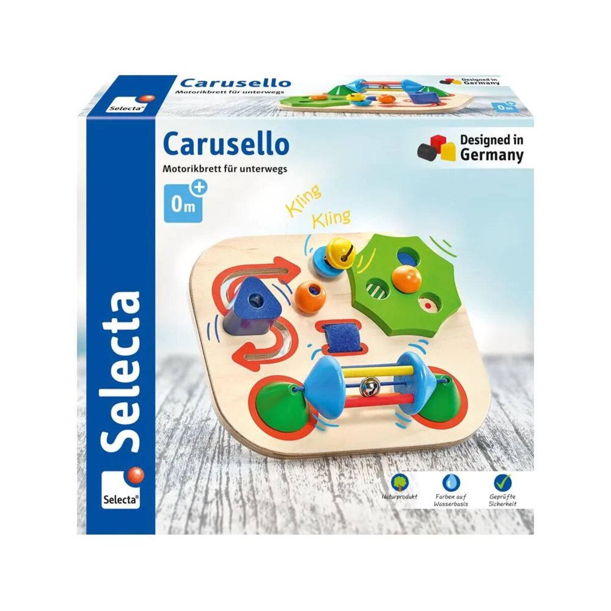 Selecta Carusello, Motorikbrett für unterwegs, 19 cm