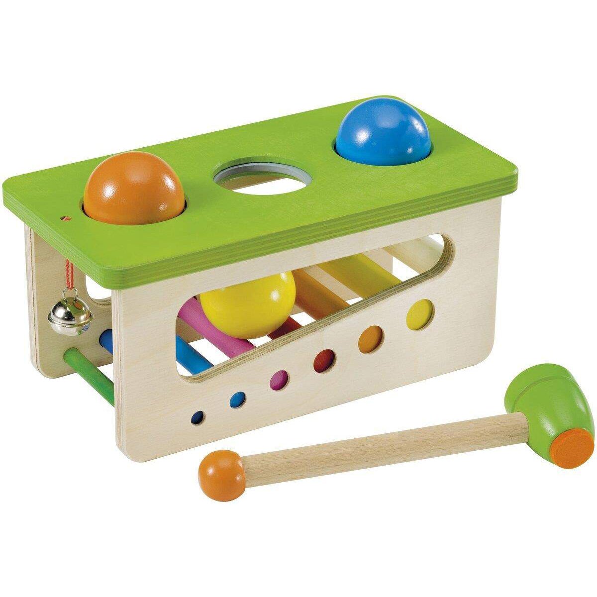 Selecta Klopfbank Battino aus Holz, 22 cm, bunt