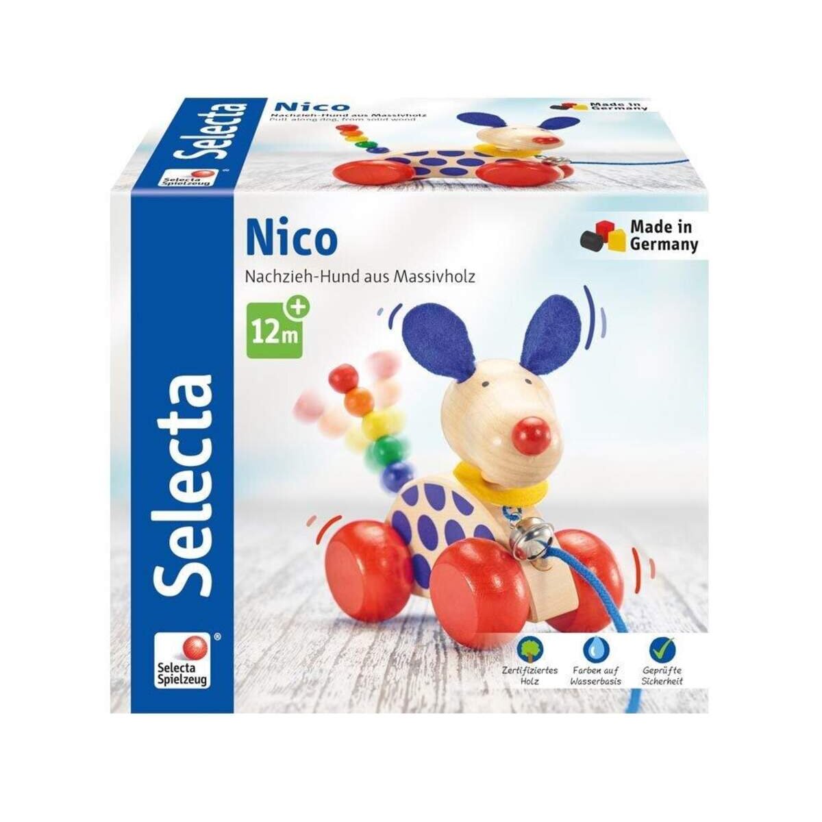 Selecta Nico, Nachzieh Hund, 12 cm