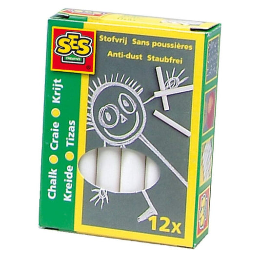 SES Creative Kreide weiß, 12 Stück