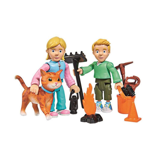 Simba Feuerwehrmann Sam bewegliche Figuren Doppelpack, 1 Stück, 4-fach sortiert