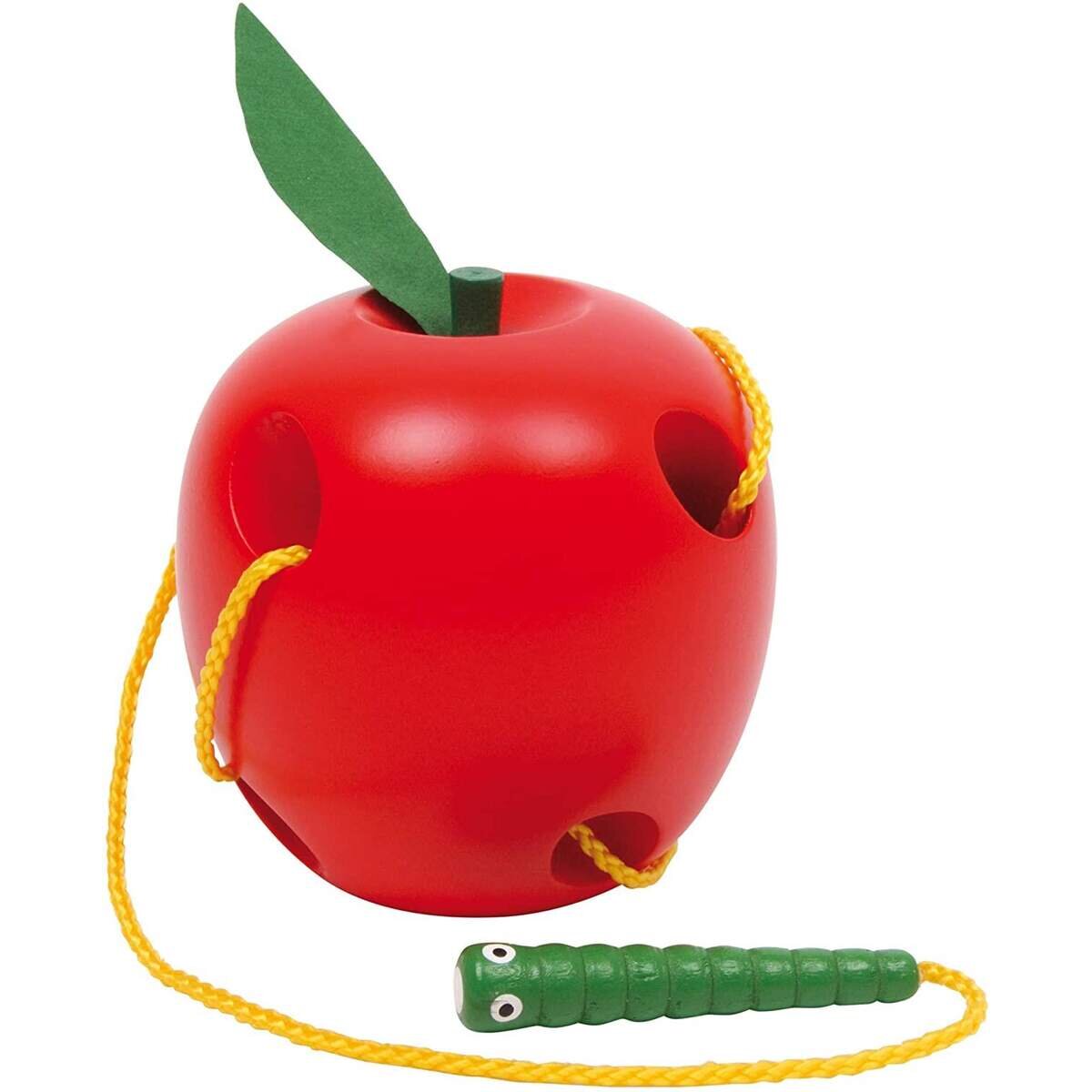 small foot Fädelspiel Apfel und Wurm