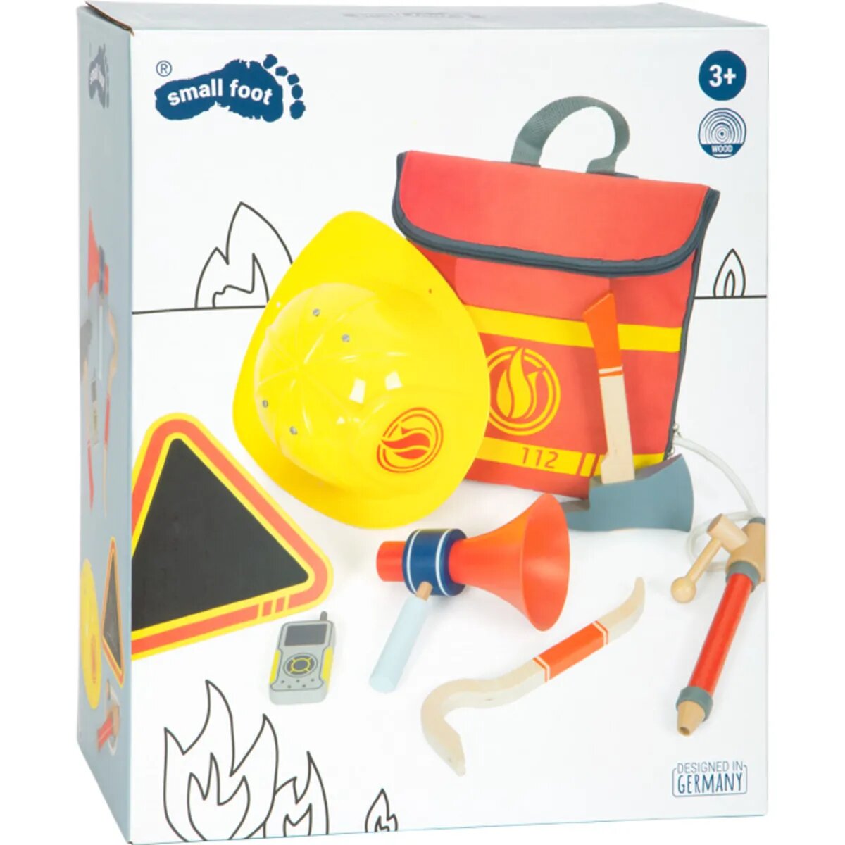 small foot Feuerwehrrucksack mit Set an Feuerwehrausrüstung