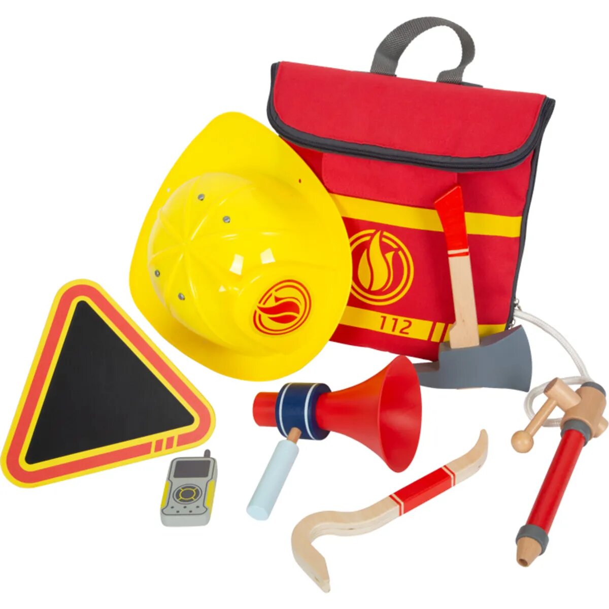 small foot Feuerwehrrucksack mit Set an Feuerwehrausrüstung
