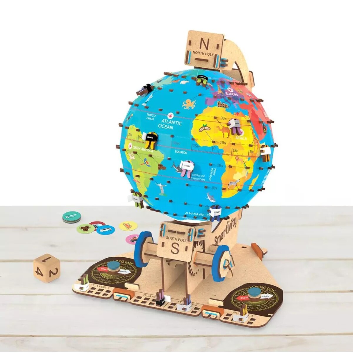 Smart Games Smartivity GlobeTrotters 3D-Globus-Bauset