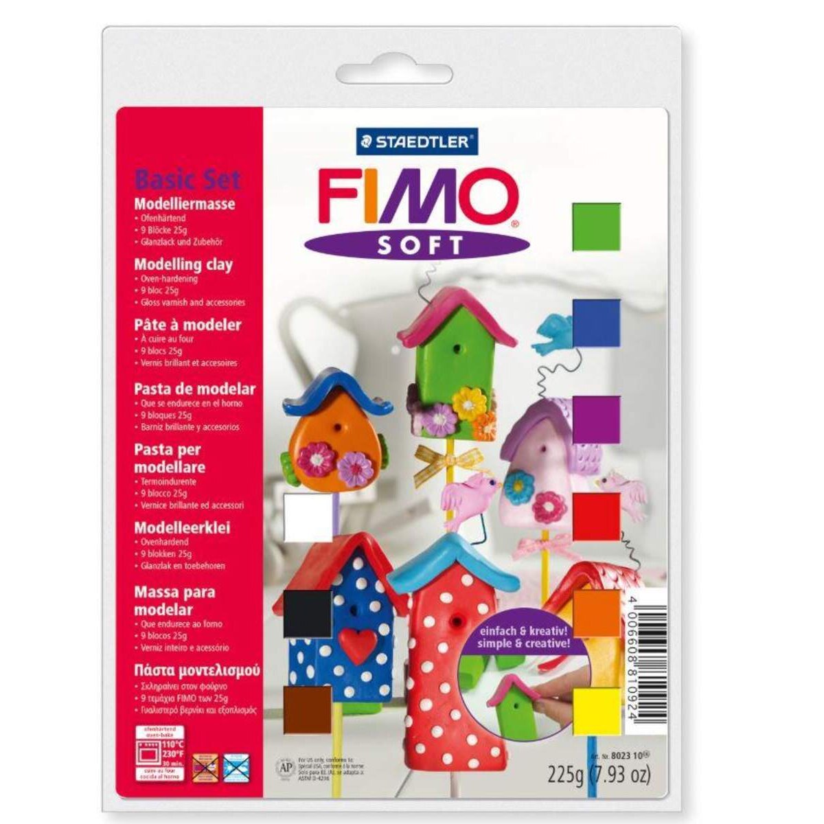 STAEDTLER® FIMO® soft Modelliermasse Basis-Set, 9 x 25 Gramm